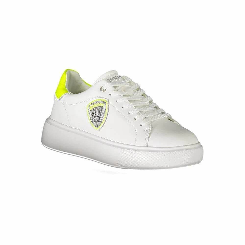 Blauer White Polyester Sneaker Rick Owen Sneakers