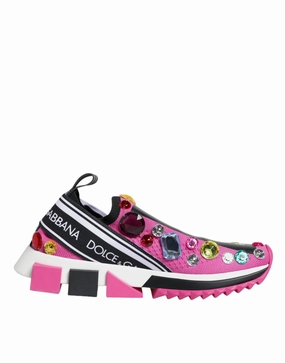 Pink Sorrento Crystals Low Top Sneakers Shoes Classic Pe Sneakers