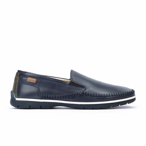 Stubbs And Wootton Loafers Pikolinos Marbella M9A-3111 Slip On Loafer (Men) - Blue Leather