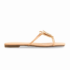 Arc Crazy Horse Leather Platform Casual Shoes Pink Casual Chappal For Ladies CL1998