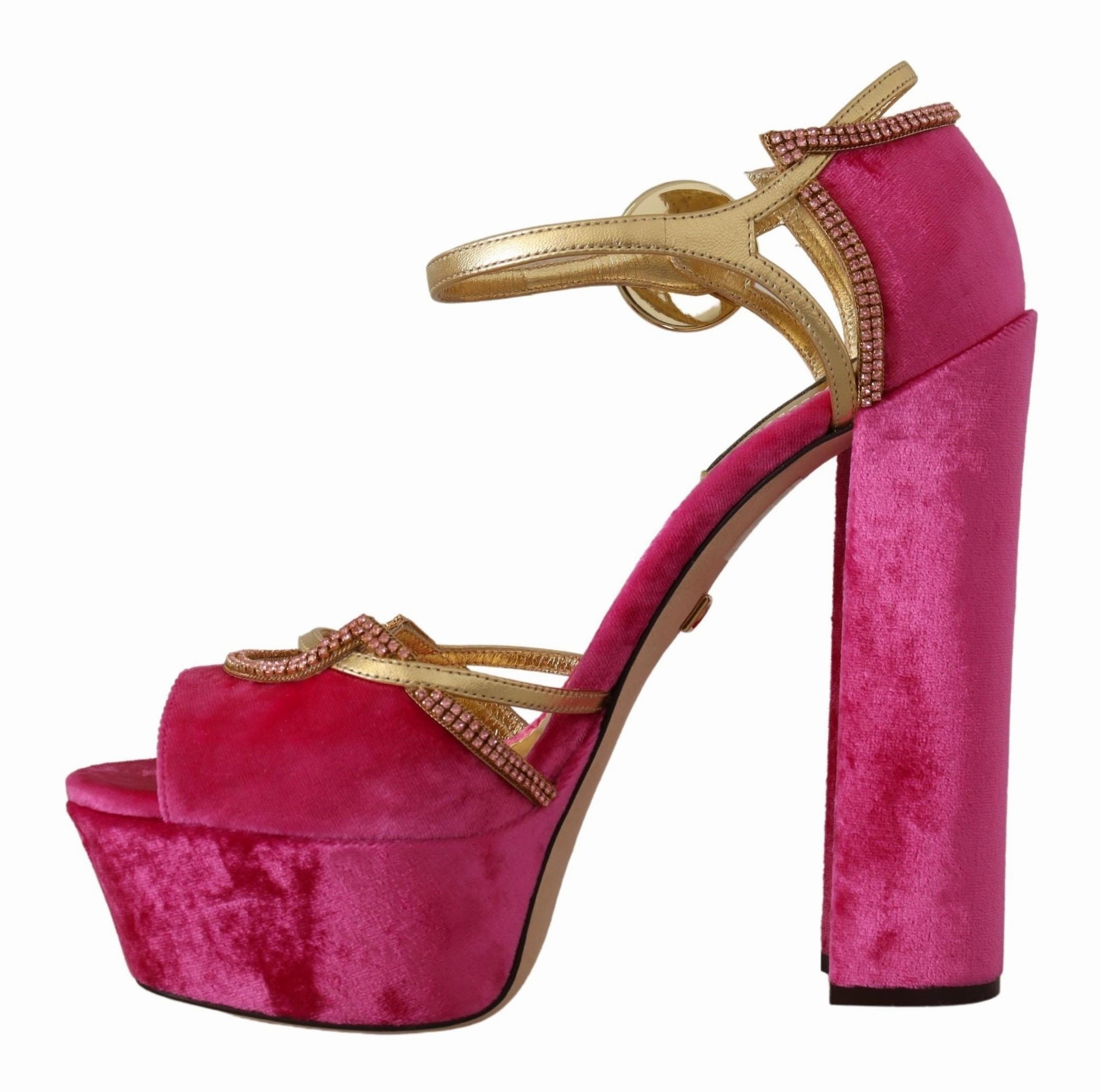 Pink Velvet Crystal Ankle Strap Sandals Shoes Sandals Com
