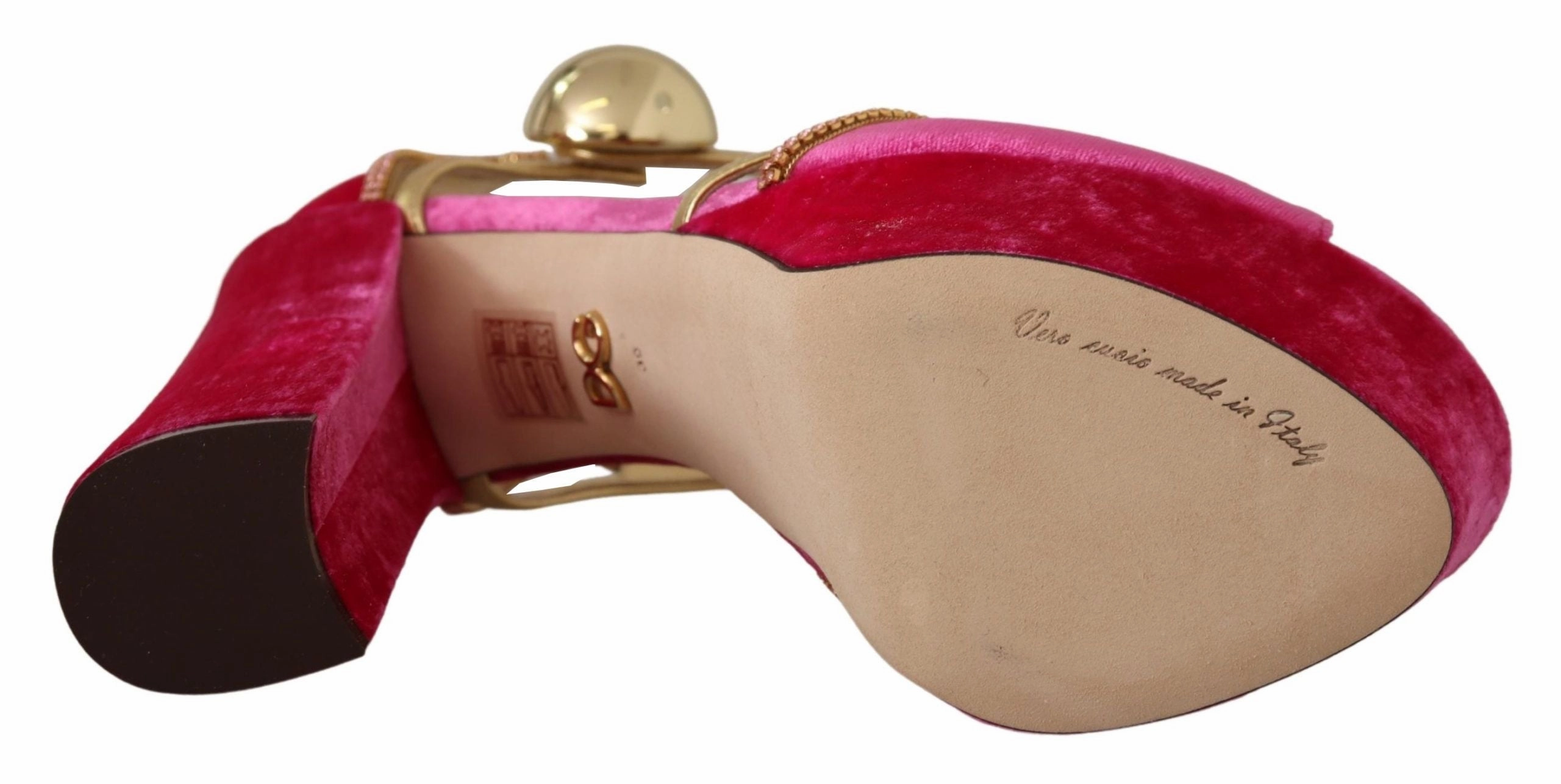 Summer Outdoor Beach Sports Closed-toe Sandals Pink Velvet Crystal Ankle Strap Sandals Shoes