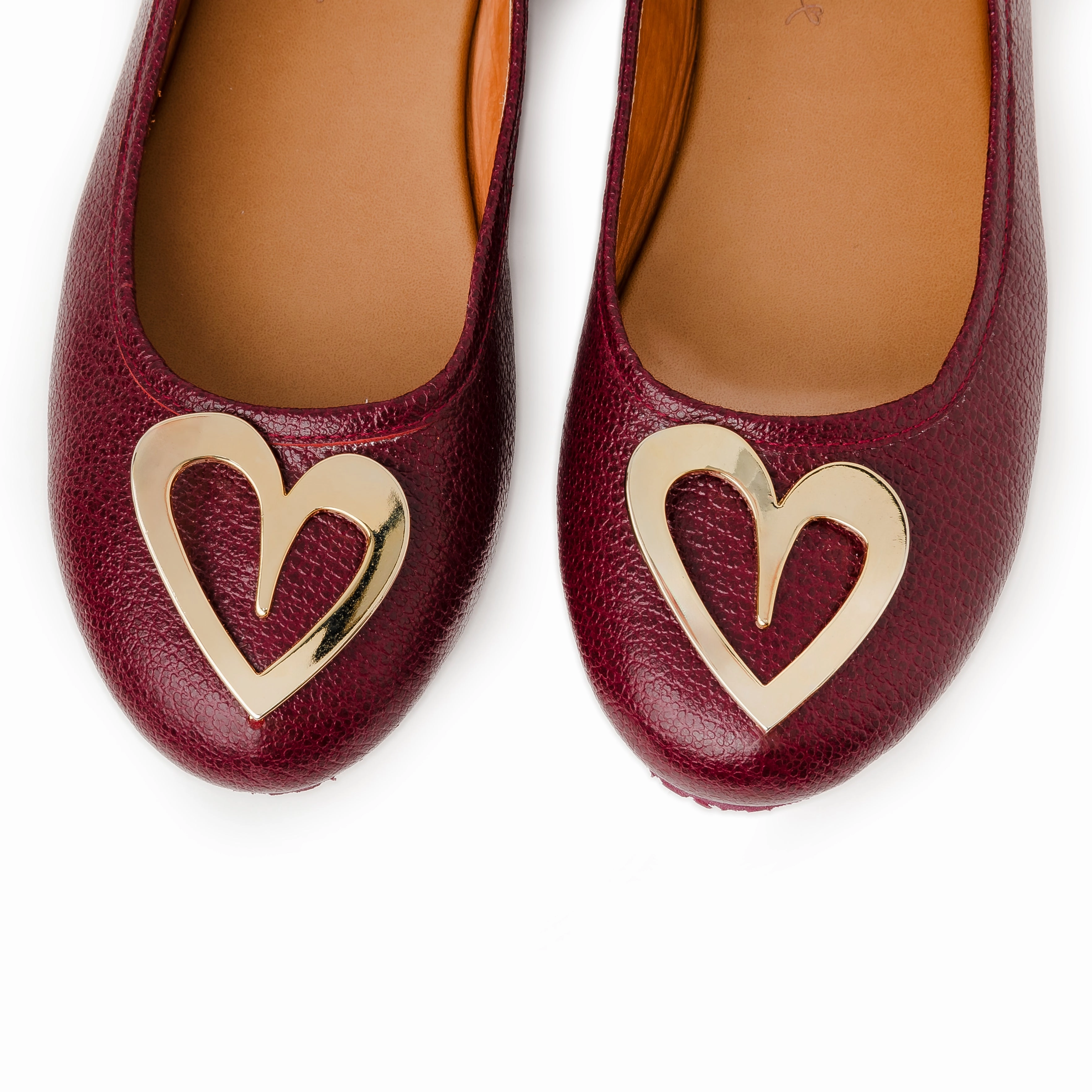 Pipa Ballerinas - Burgundy Suit With Loafers No Socks