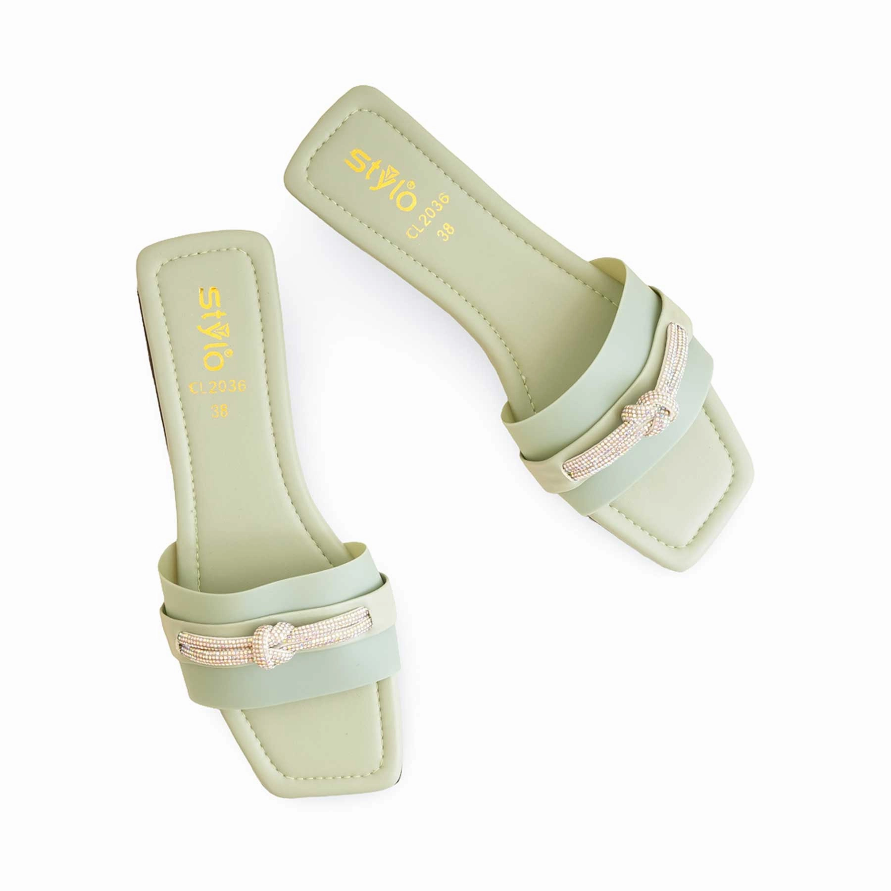 Sheep Lined Slippers PISTAGREEN Casual Slipper For Ladies CL2036