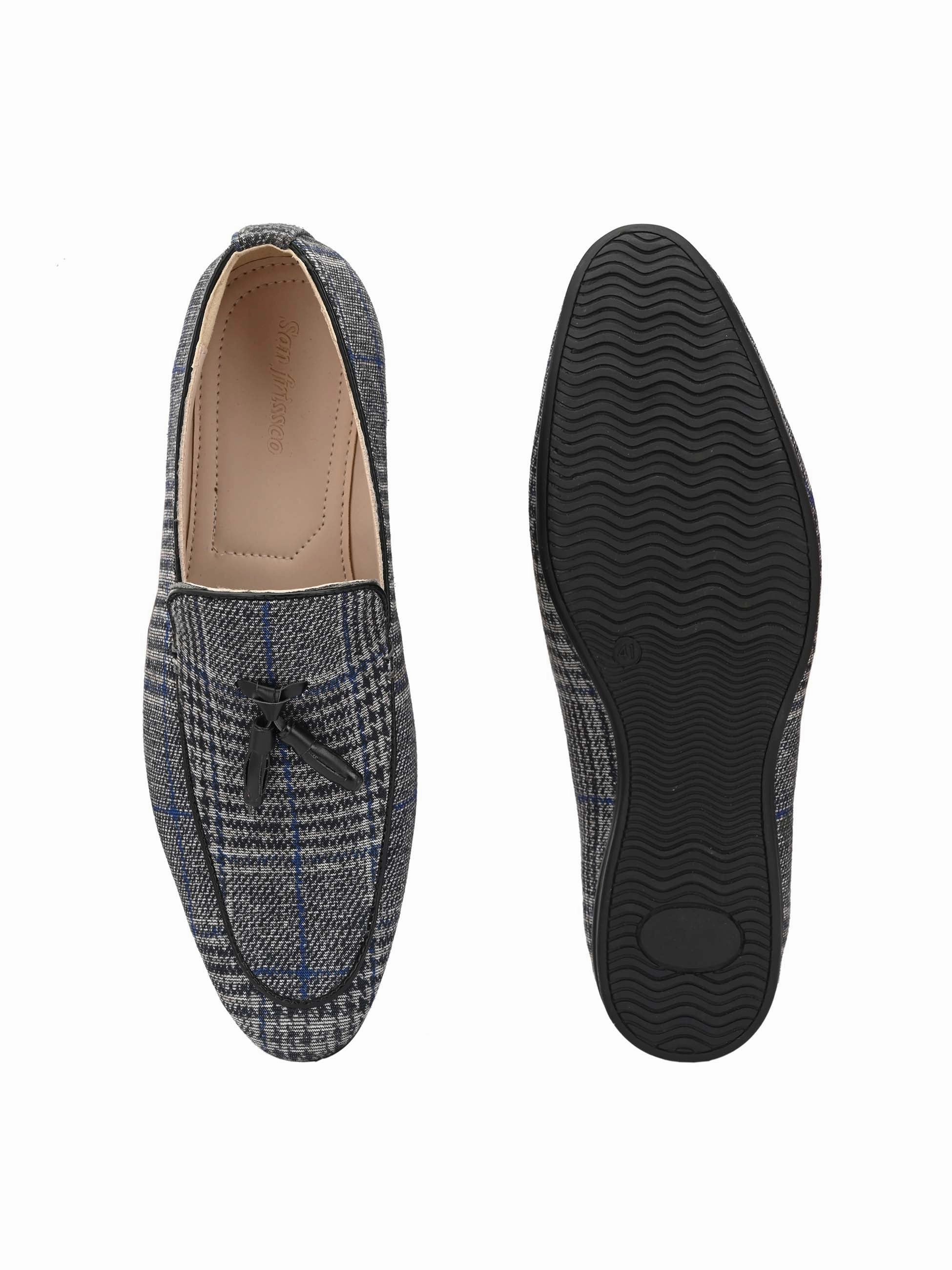 Plaid Tassel Loafers Business Casual Loafers