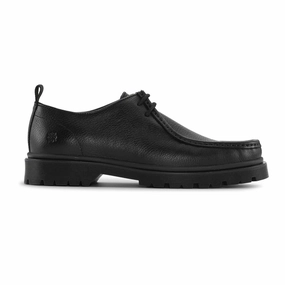 Playboy Alain Tumbled leather Black Tasseled Loafers