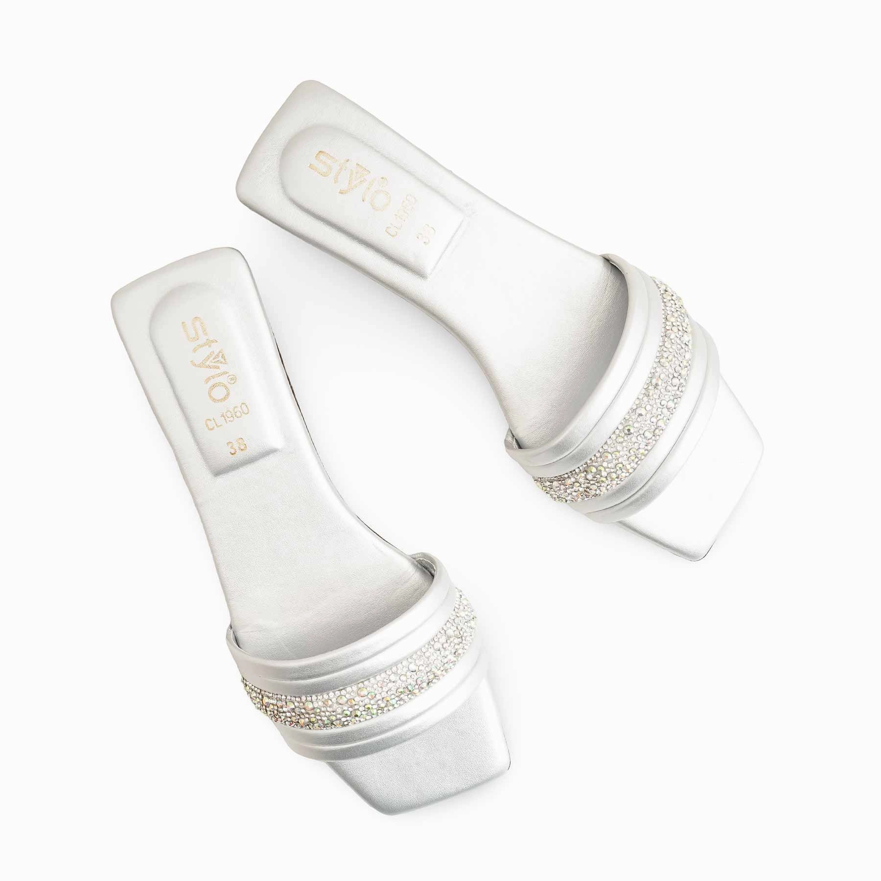 Silver Casual Slipper CL1960 Casual Shoes In Usa