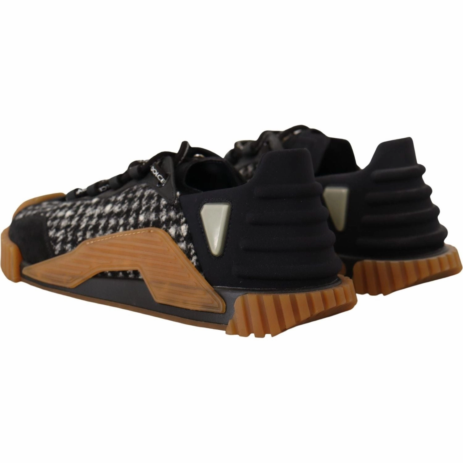 Dolce & Gabbana Black White Fabric Lace Up NS1 Sneakers Reebook Sneakers