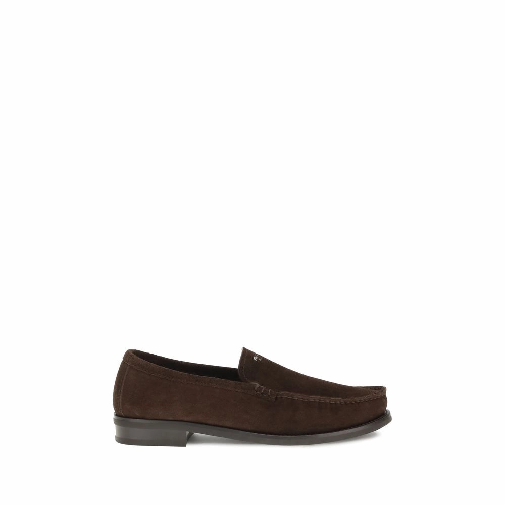 Prada Brown Calf Leather Bos Taurus Slip-On Loafers Church's Tunbridge Loafers