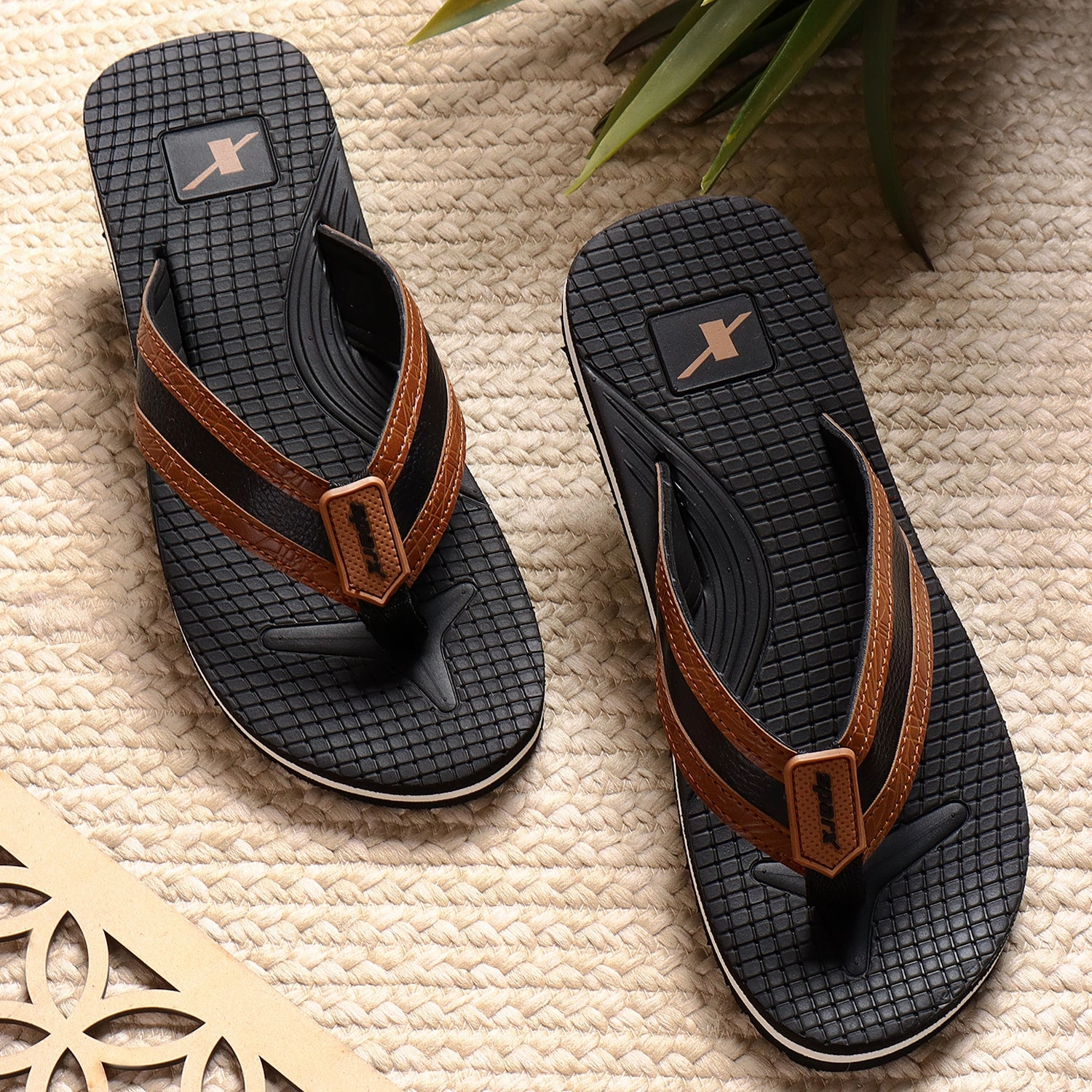 Sparx Flippers for Men SFG 9004 Squirrel Slippers