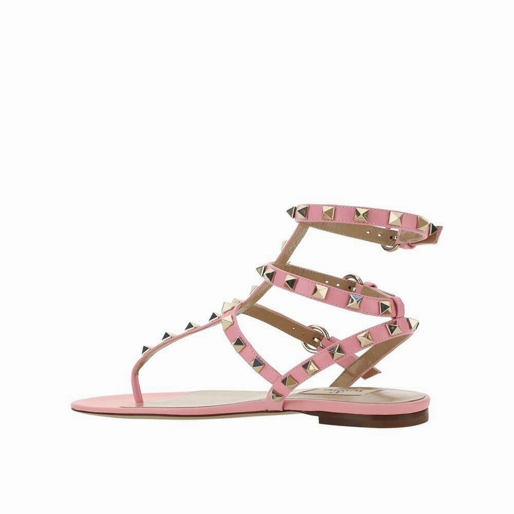 Valentino Garavani Multicolor Calfskin Strap-On Sandals Gemstone Sandals