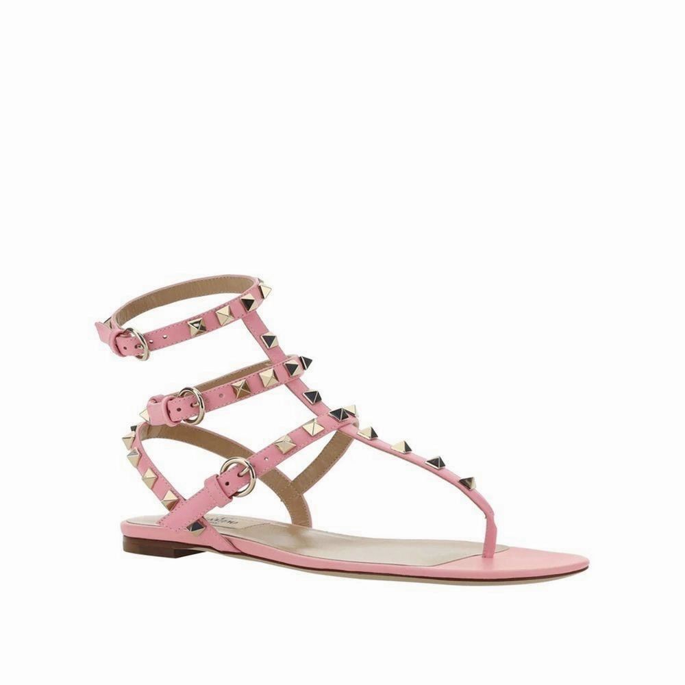 Sandals Hiking Valentino Garavani Multicolor Calfskin Strap-On Sandals