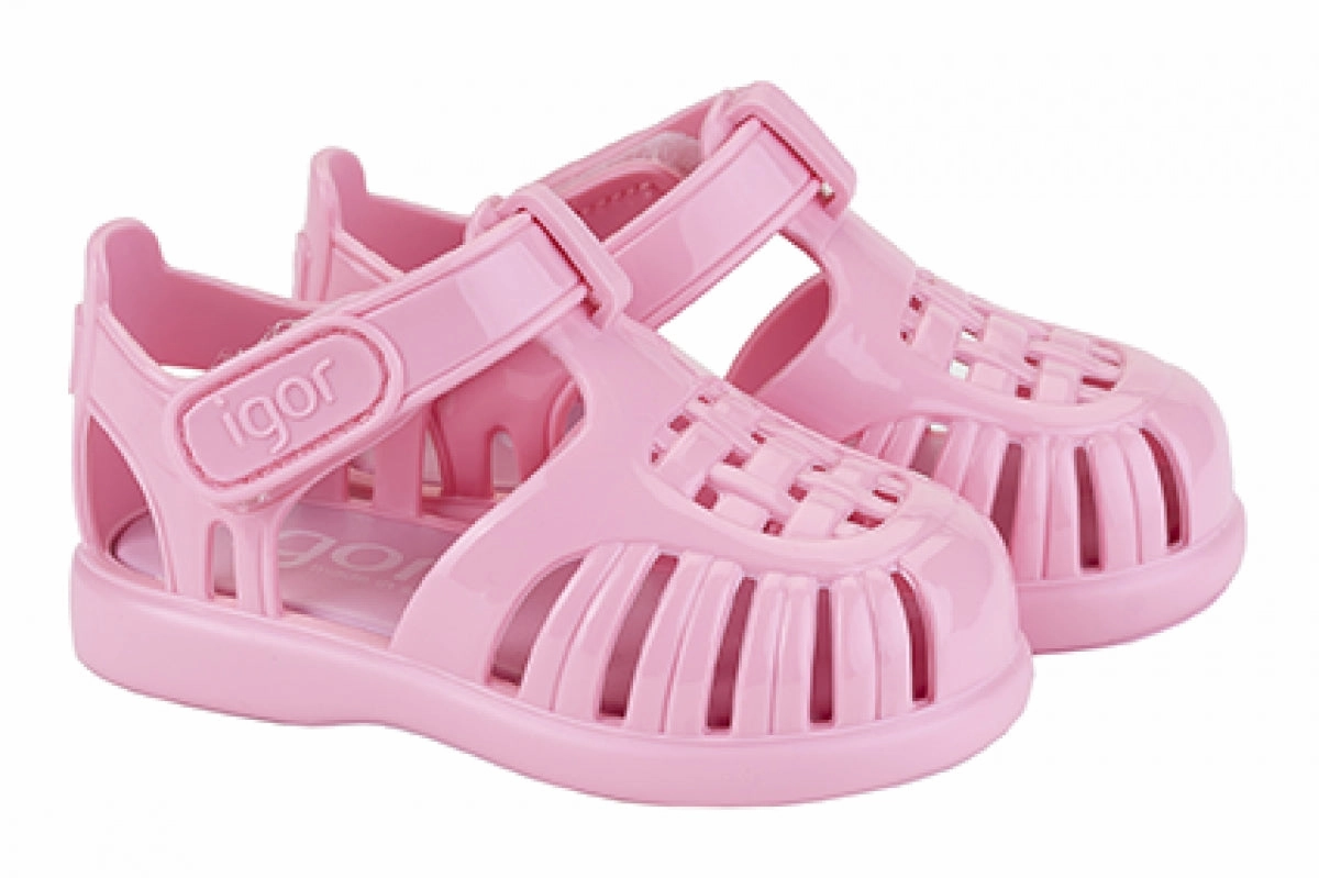 Espadrille Platform Sandals Igor Girl's S10311 Tobby Gloss Sandals - Rosa