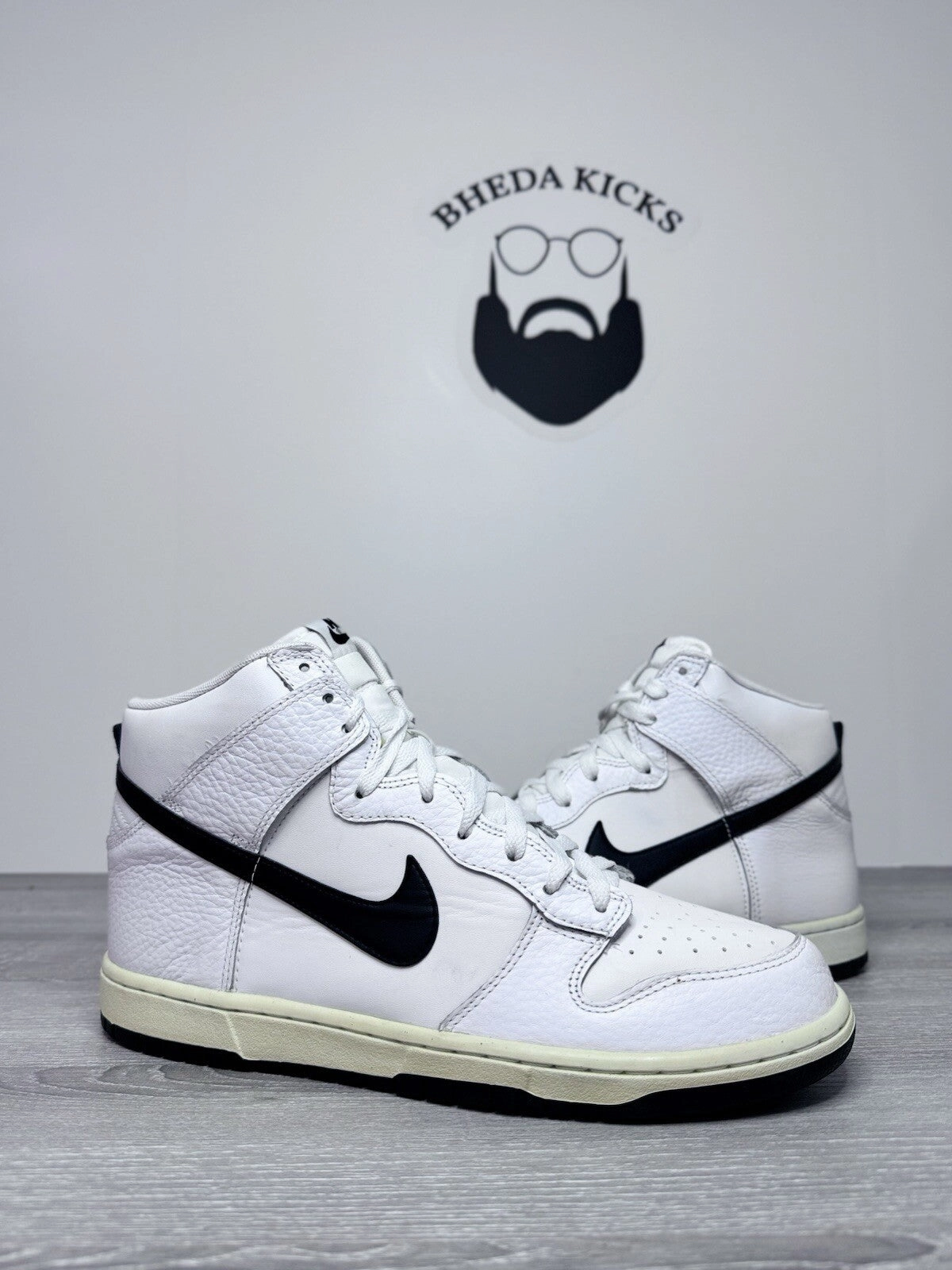 Running Shoes Similar To Asics Novablast Size 10.5 - Nike Dunk High White Black "Storm Trooper" 317982-126 Preowned