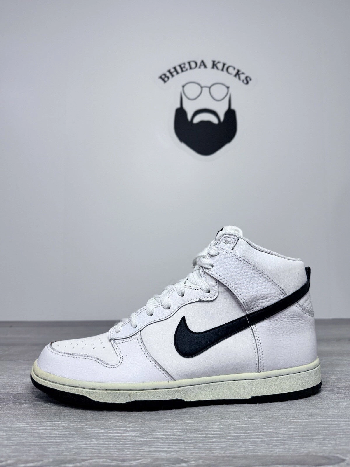 Size 10.5 - Nike Dunk High White Black "Storm Trooper" 317982-126 Preowned Asics Spiked Golf Shoes