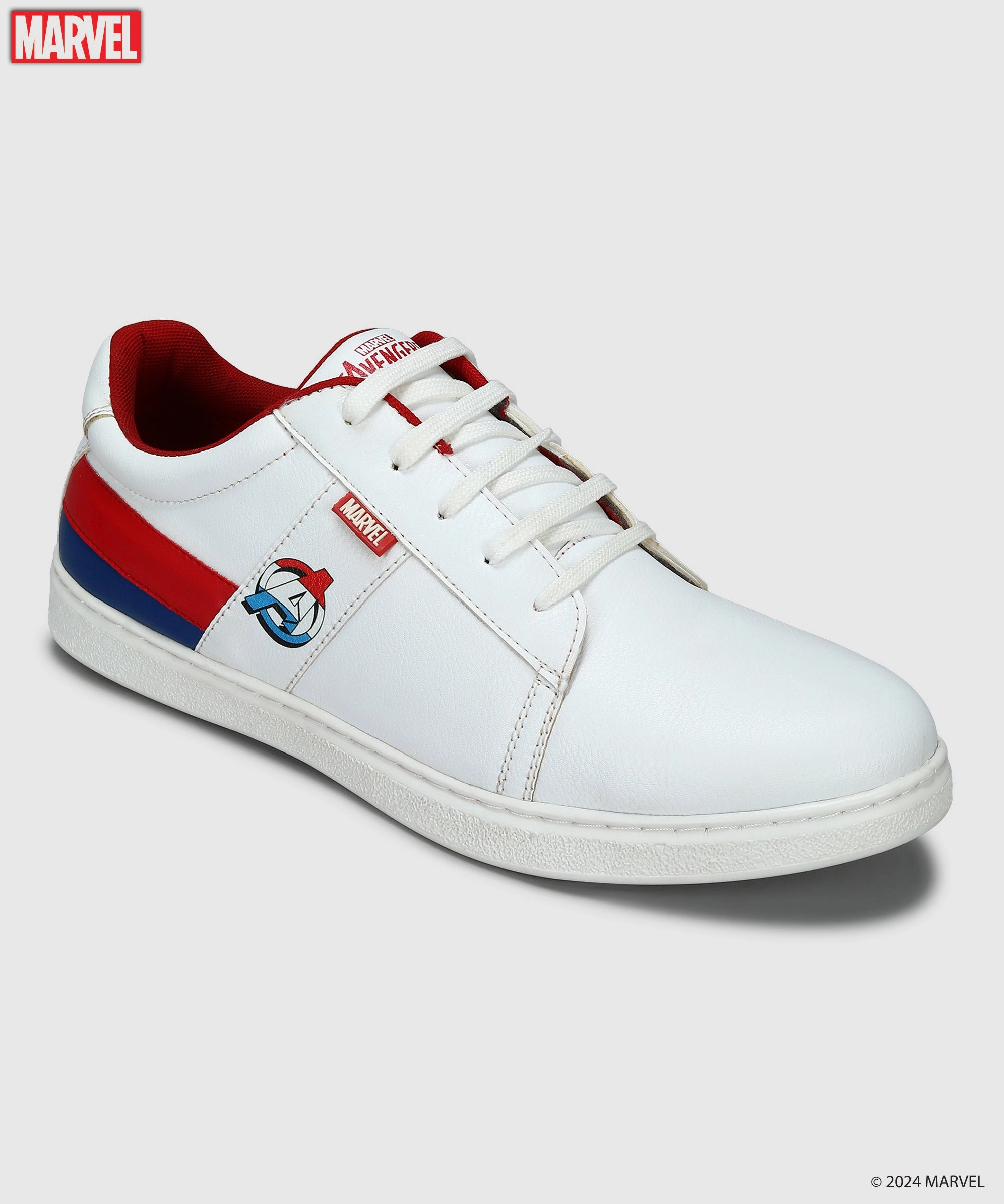 Benassi Slip-on Casual Shoes Marvel Men's White Casual Sneakers | Cushioned & Lace up Outdoor Style