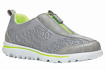 Propet Women's -Travel Active Zip -WAT005 - Silver/Lime C1ty Casual Shoes