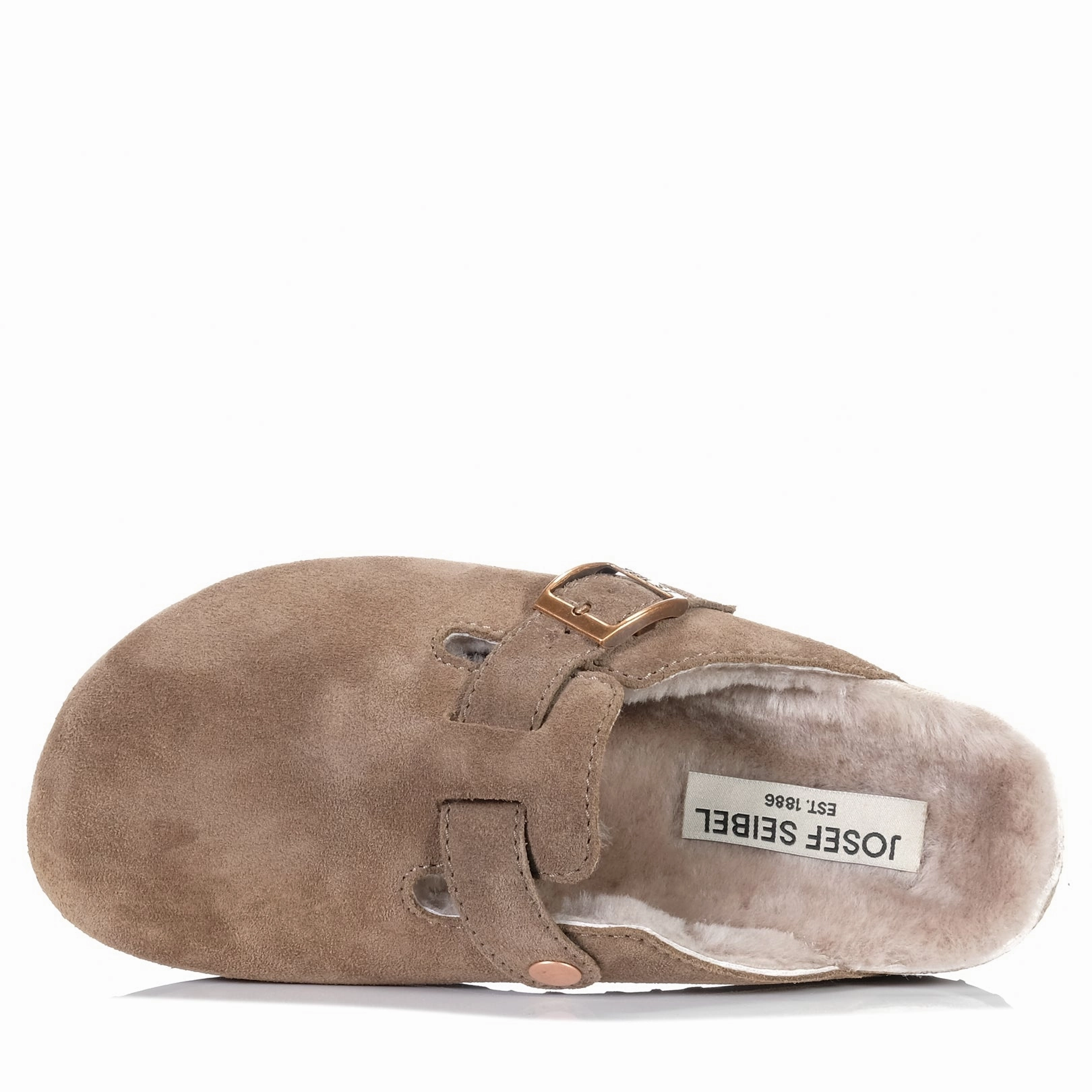 Josef Seibel Hermine 09 Taupe Genuine Shearling Slippers