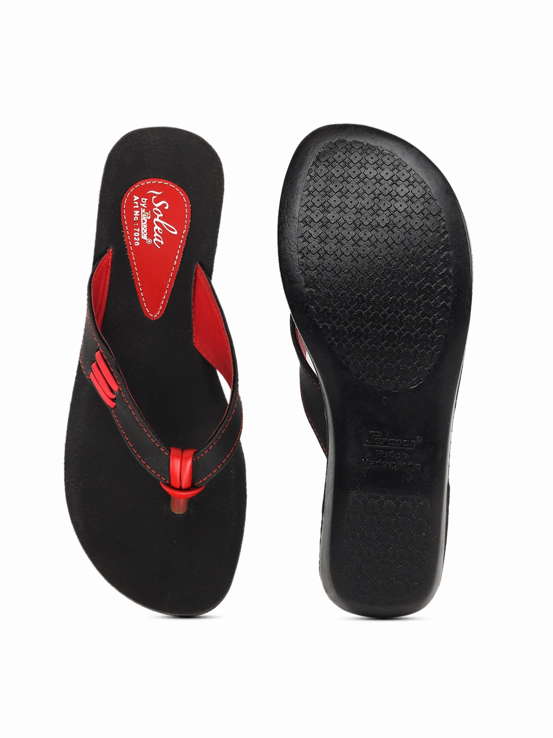 Women's Solea Red Flip-Flops Colourful Flip Flops
