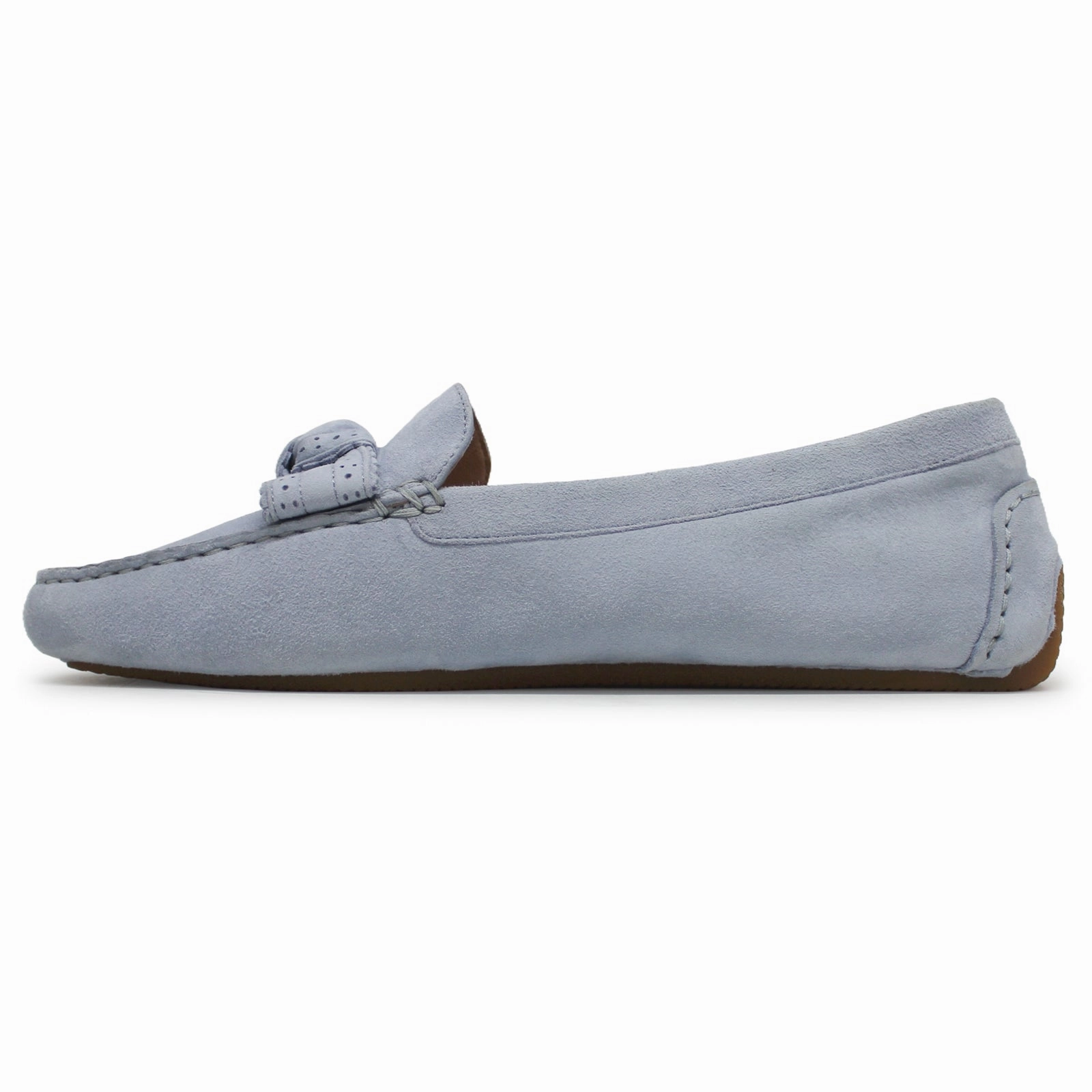 Loafers With Wedge Cole Haan Bellport Bow Driver Suede Women's Boat Shoes - UK 5 - US 7.5 Women - EU 38