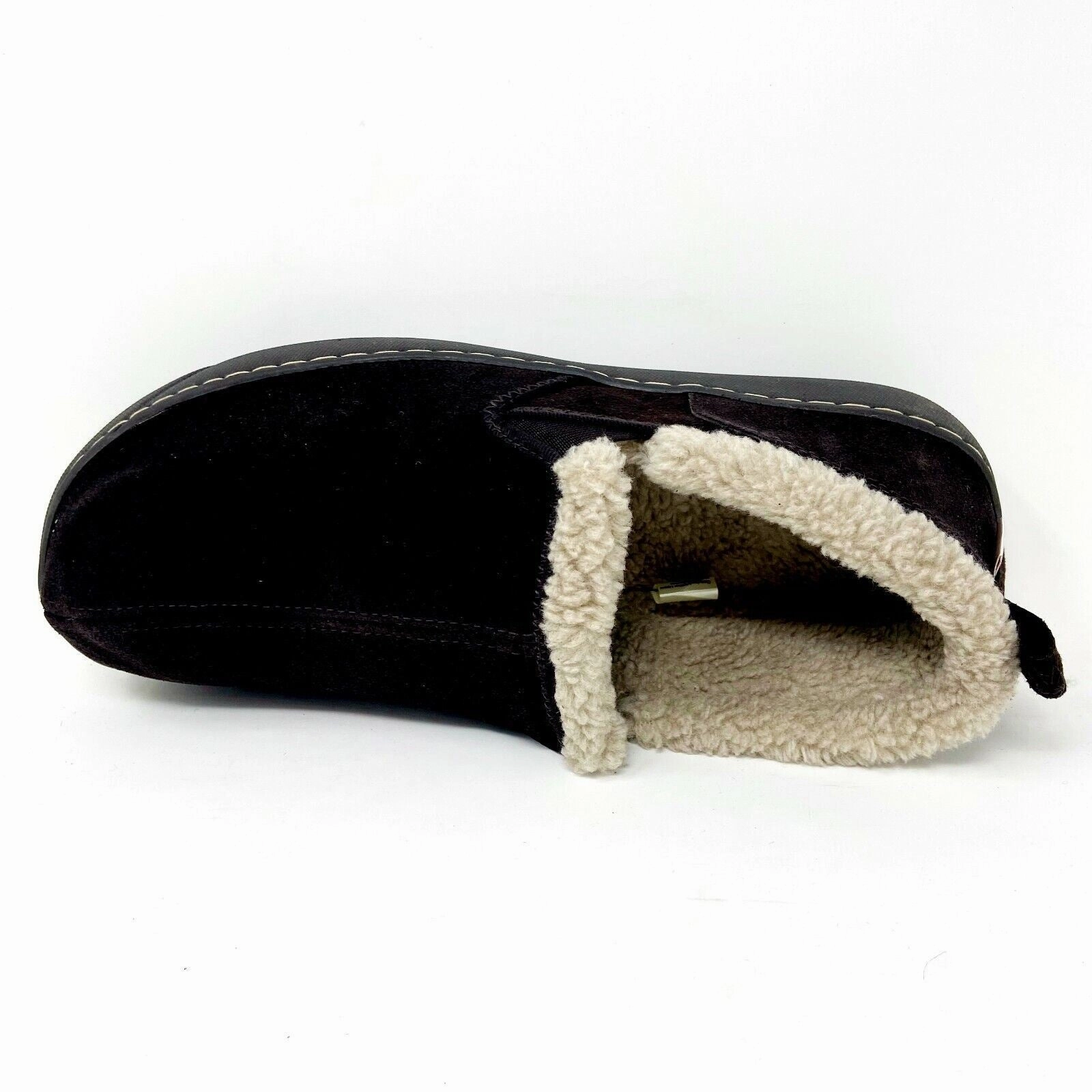 Banned Goods Slippers Tamarac Prescott Rootbeer Cowhide Mens Slip On Comfort Slippers