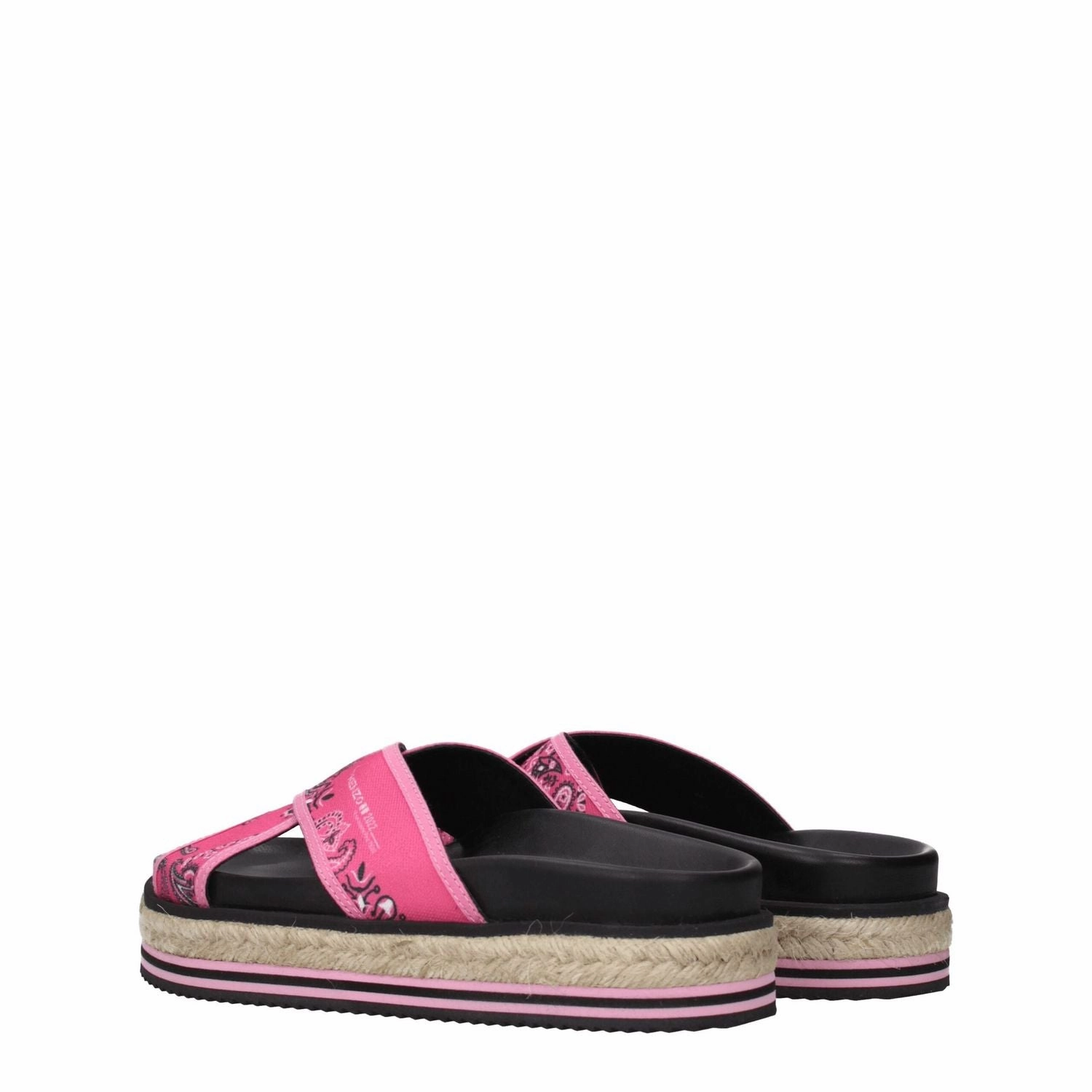 Kenzo Pink Fabric Slippers Pedal Shoes