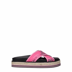 Kenzo Pink Fabric Slippers Flat Weightlifting Shoes