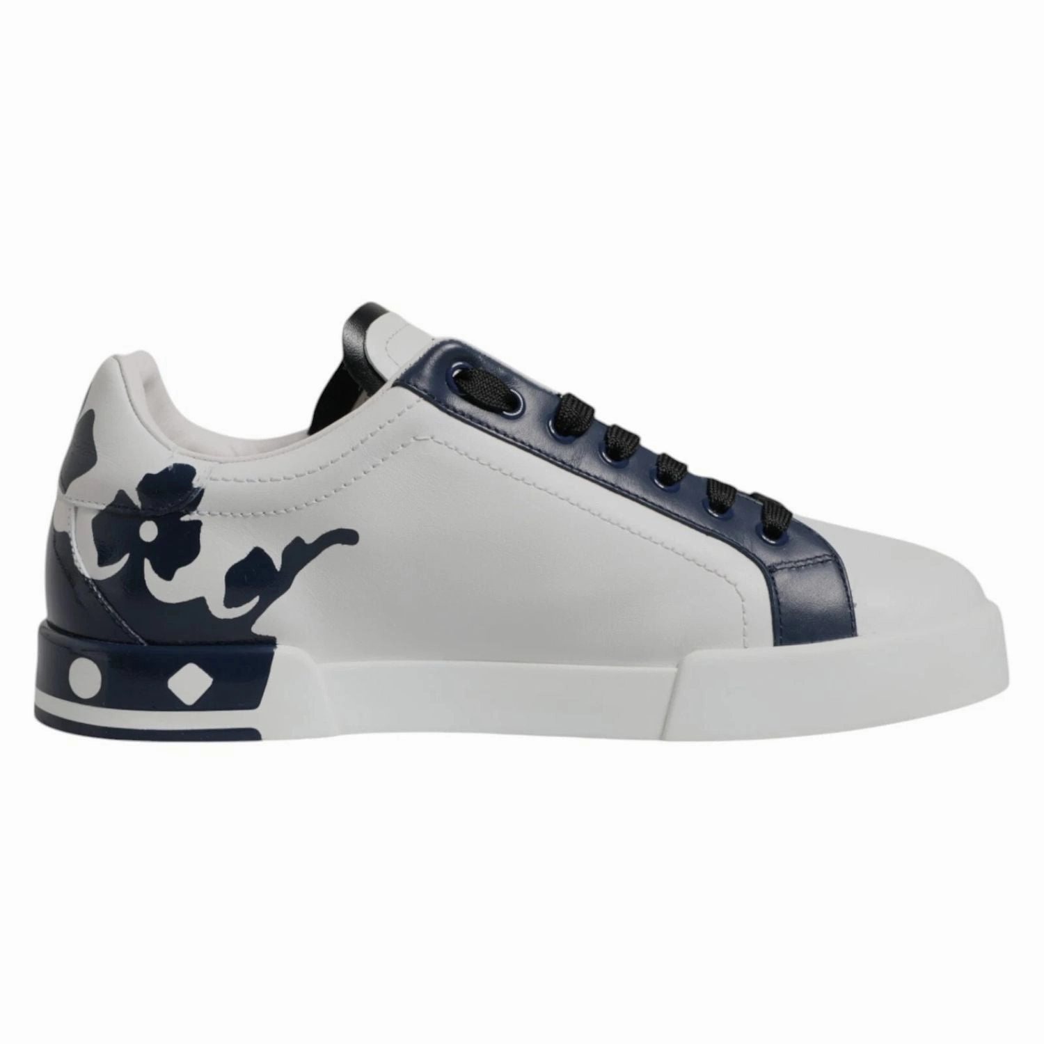 Nba Sneakers Dolce & Gabbana White Blue Crown Low Top Men Sneakers Shoes