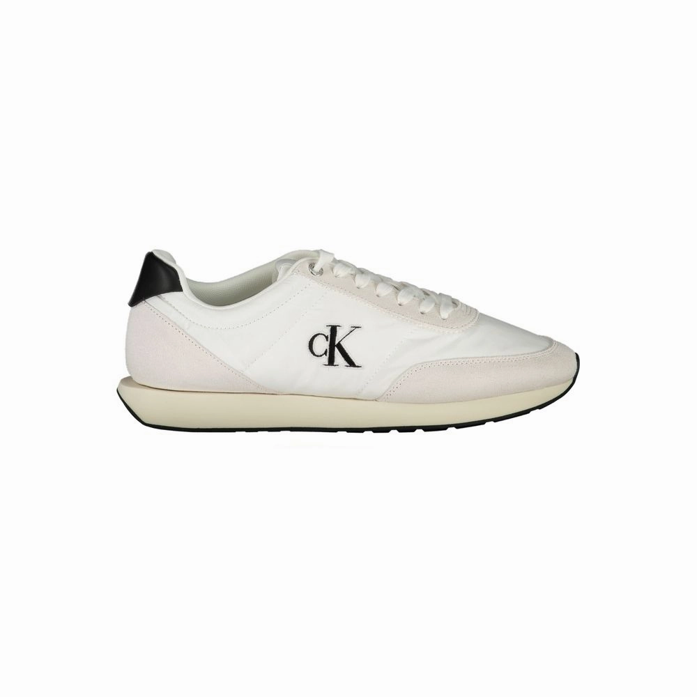 Anthem Silver Sneakers Calvin Klein White Polyester Men Sneaker