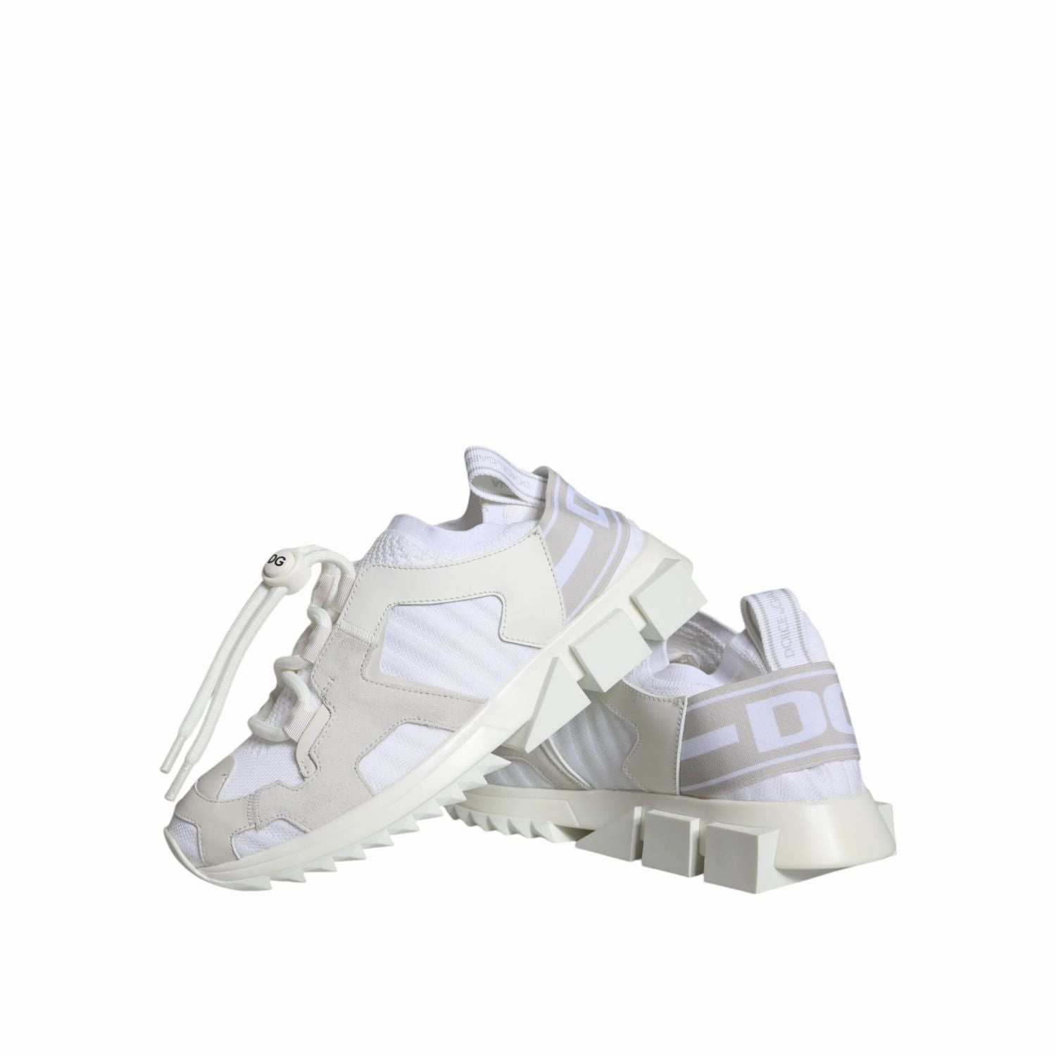 Topo Sneakers Dolce & Gabbana White Mesh Sorrento Trekking Sneakers Shoes