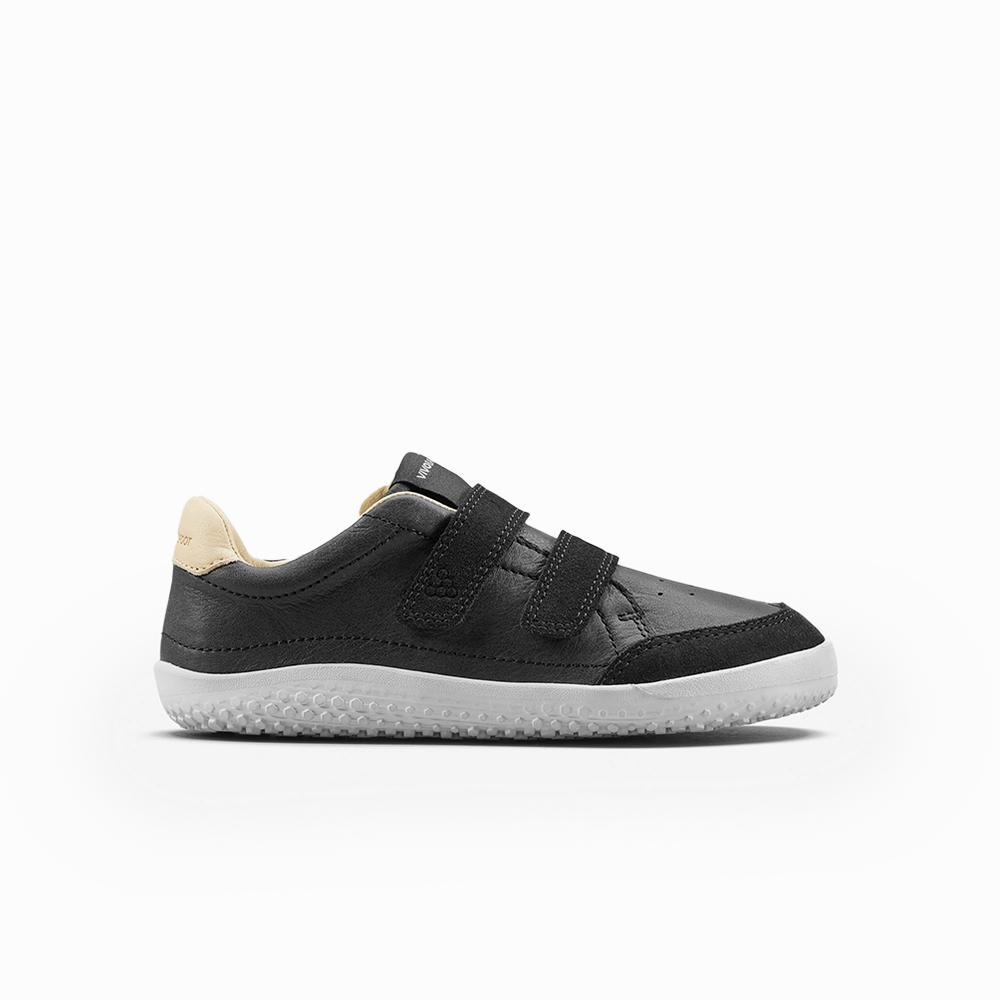 Vivobarefoot Gobi Sneaker Kids Obsidian Casual Shoes Arch Support