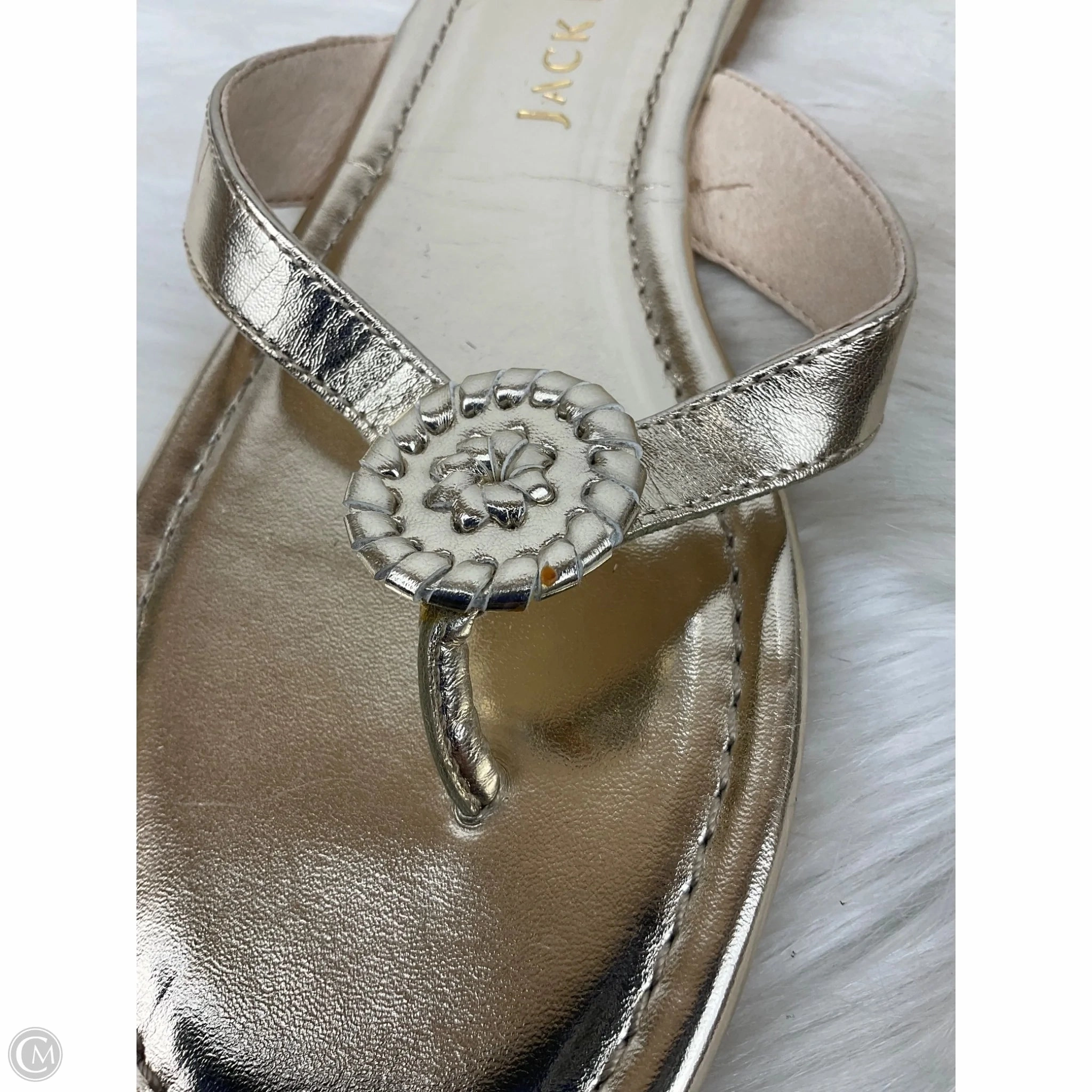 Flip Or Flop Contractor Fired Sandals Flip Flops By Jack Rogers In Gold, Size: 8.5