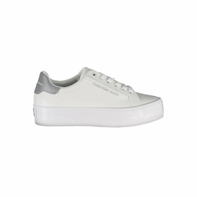Most Comfortable Designer Sneakers Calvin Klein White Polyester Sneaker