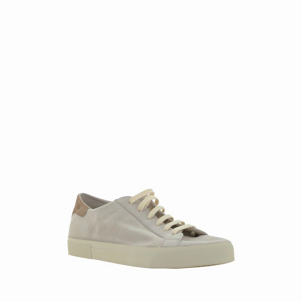 Brunello Cucinelli Cream White Leather Sneakers Discount Basketball Sneakers