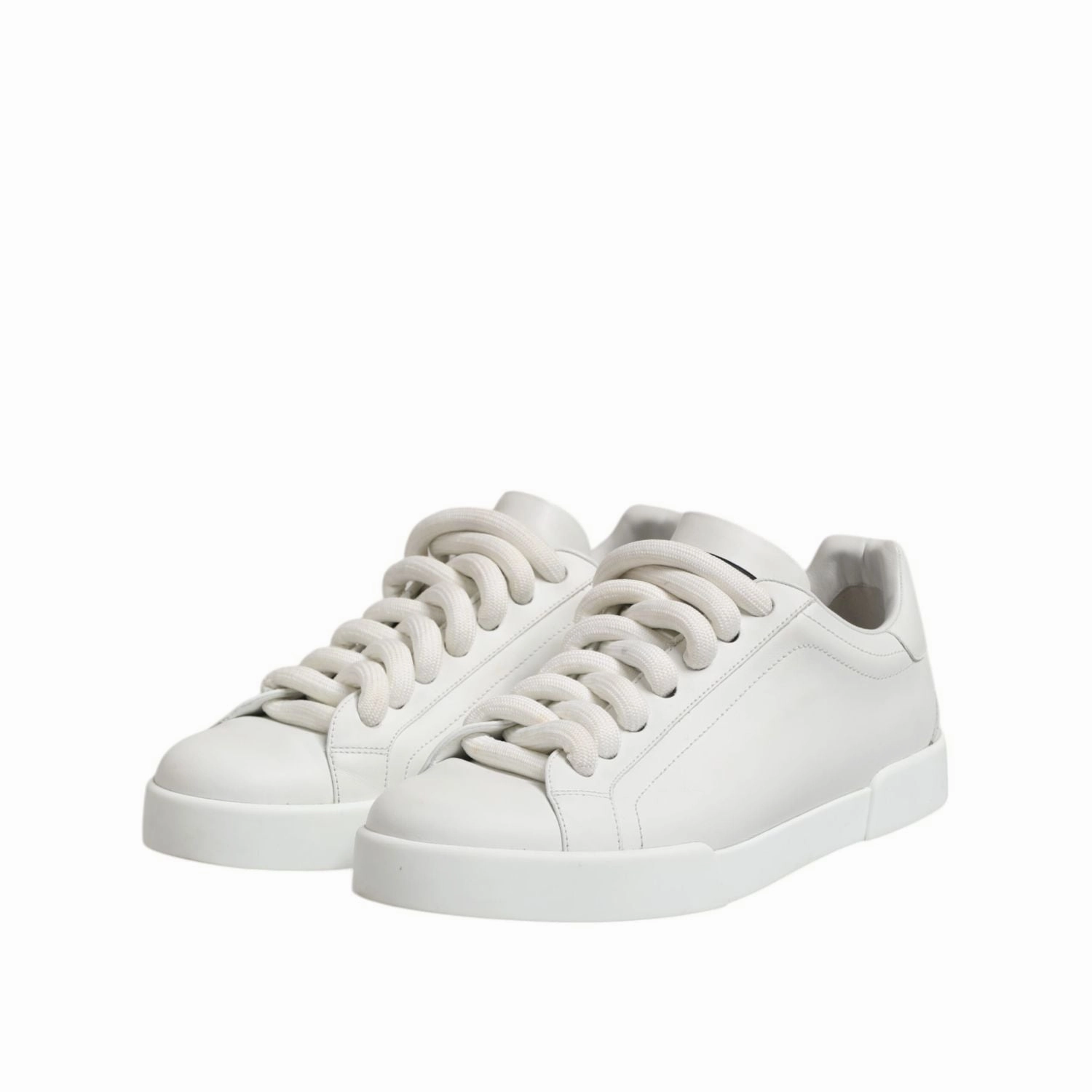 White Athletic Sneakers Dolce & Gabbana White Logo Lace Up Low Top Men Sneakers Shoes