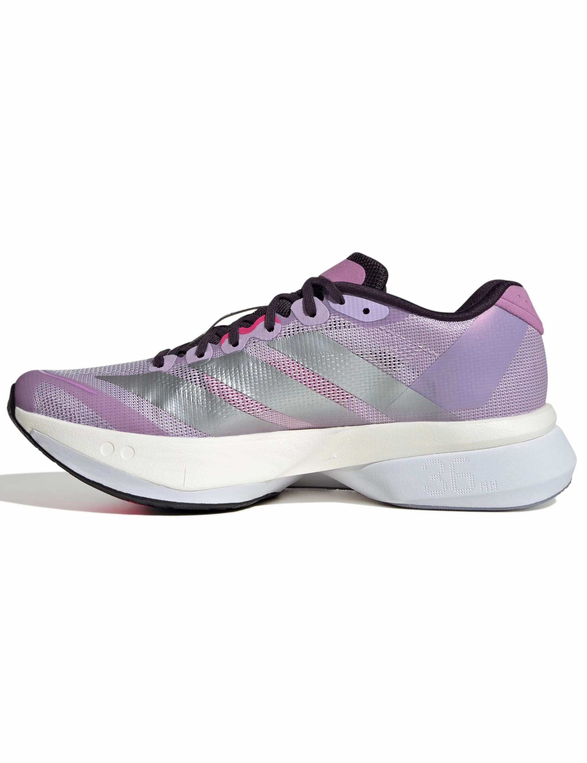 Adidas Squat Shoes Adizero Boston 13 Shoes - Powder Plum/Silver Metallic/Shock Pink