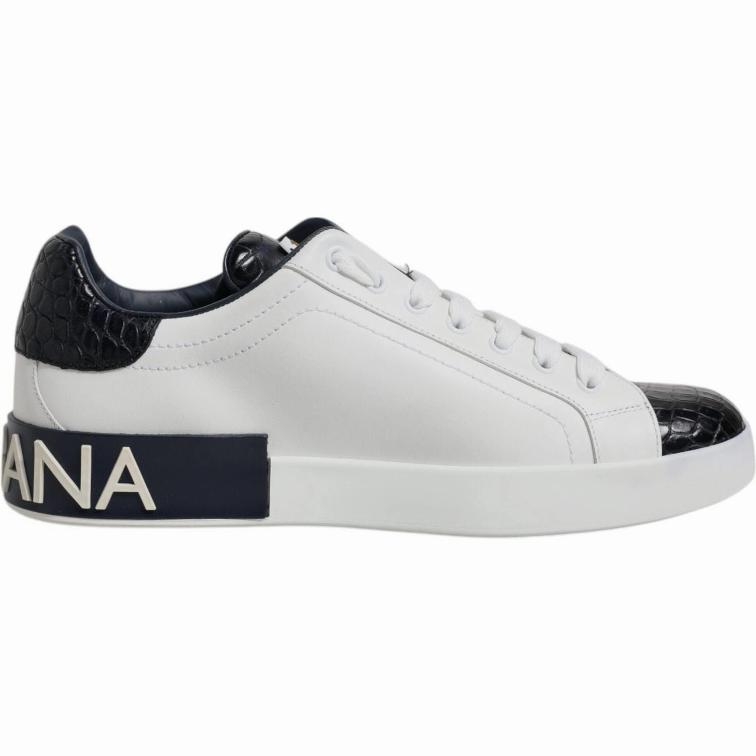 Coolway Goal Sneakers Dolce & Gabbana White Black Leather Portofino Sneaker Shoes