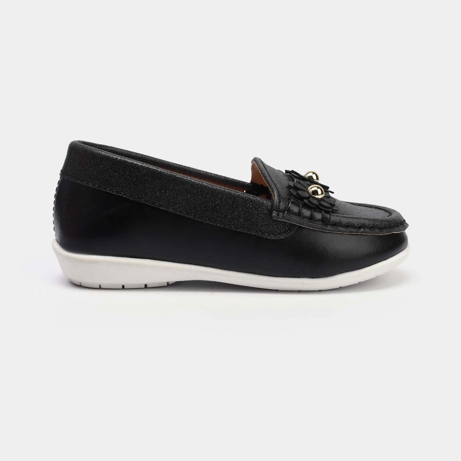 Girls Loafer JV-08-BLACK Tory Burch Ballet Loafers