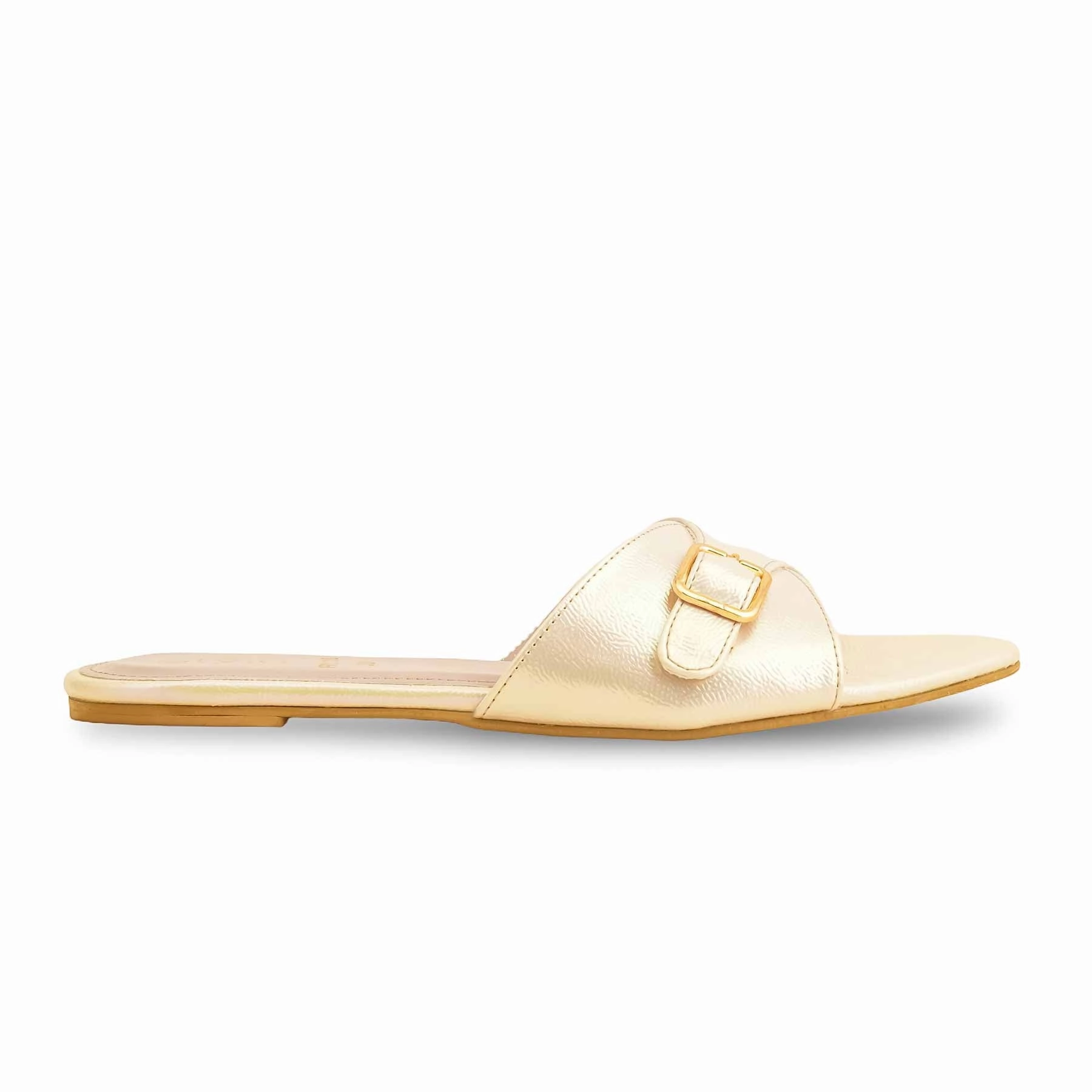 Cream Formal Slipper For Women FR8316 Waffle House Slides