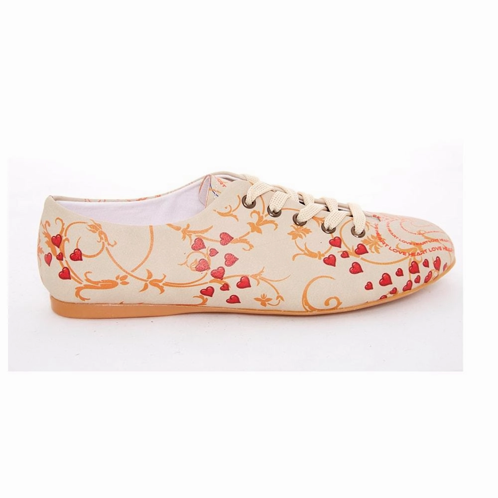 Red Heart Ballerinas Shoes SLV059 Camellia Flat Shoes