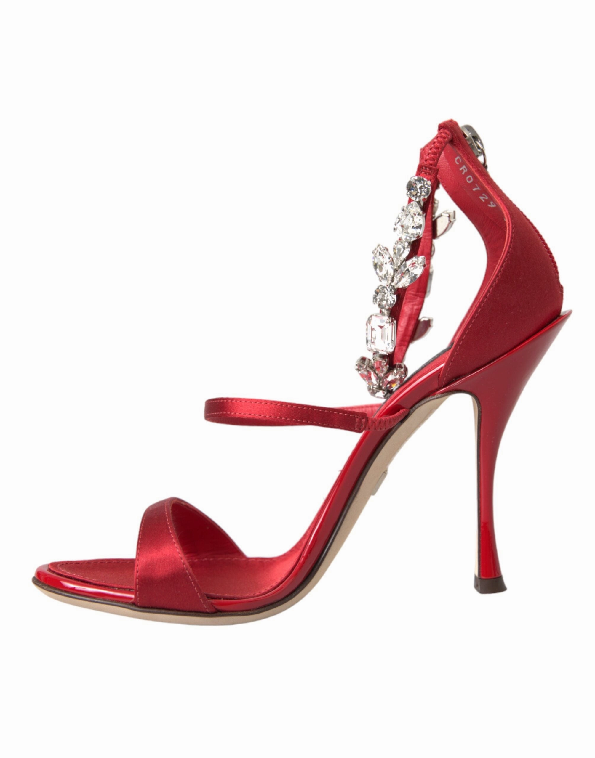 Red Keira Satin Crystals Sandals Heels Shoes Payless Sandals