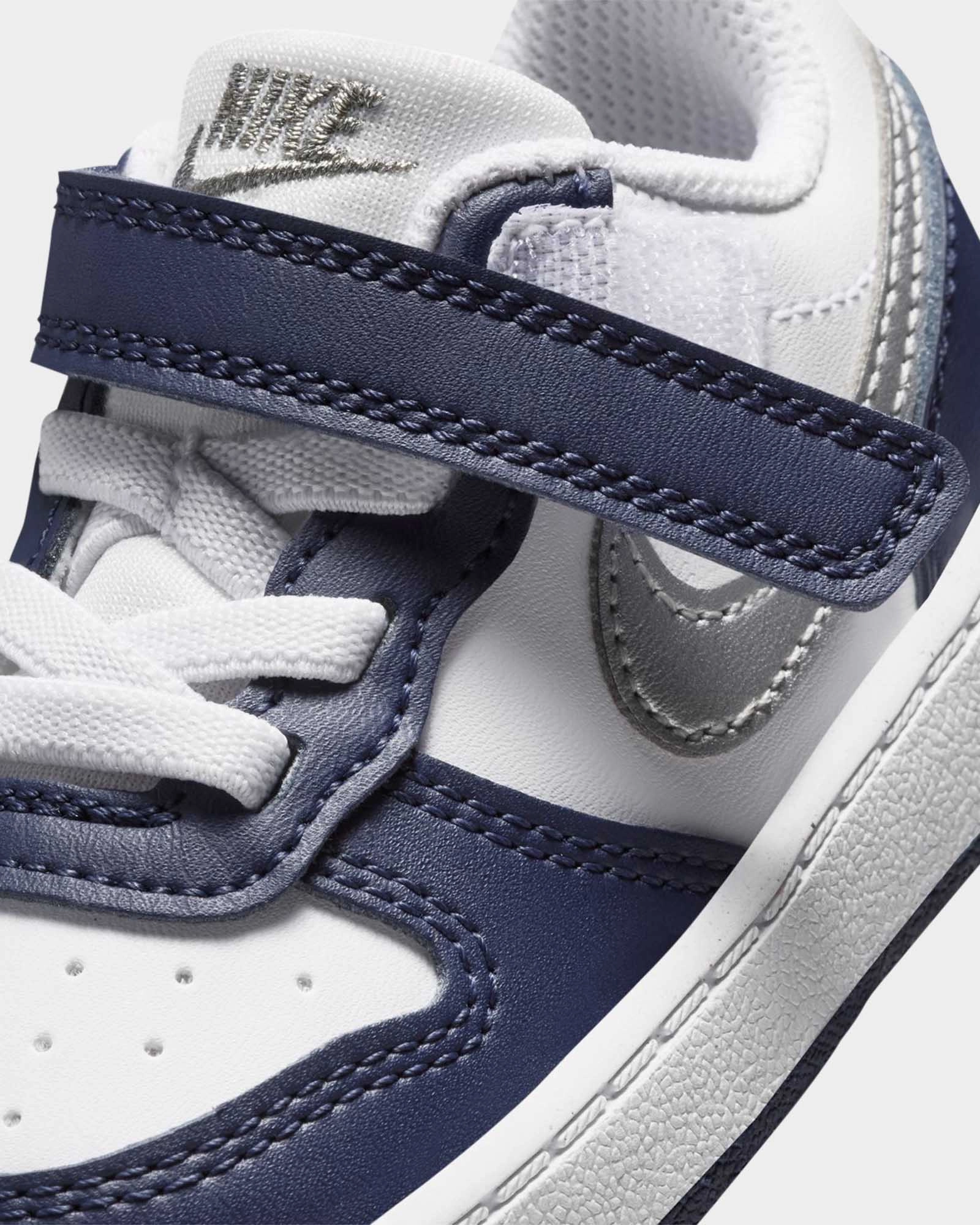 Sandals Flat Court Borough Low Recraft Infant White/Metallicsilver/Deepnight