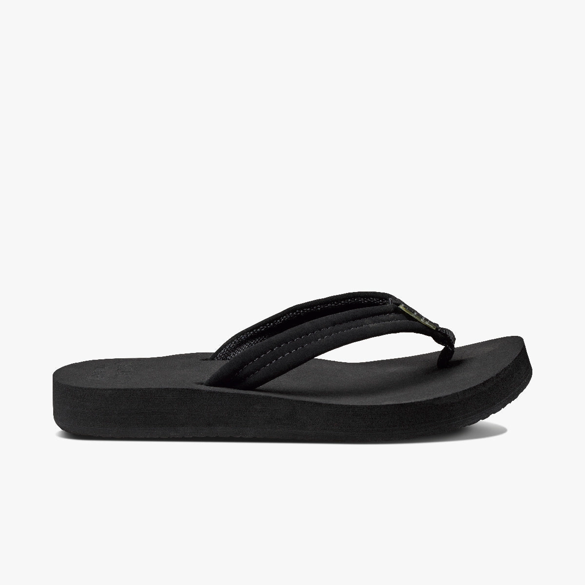 Flip Flops With Soft Toe Post Reef Womens Cushion Breeze Flip Flops - Black/Black