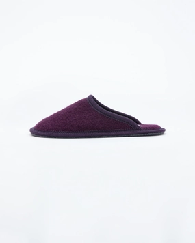 Women's Boiled Wool Stella Slipper Plum 1911 Slides