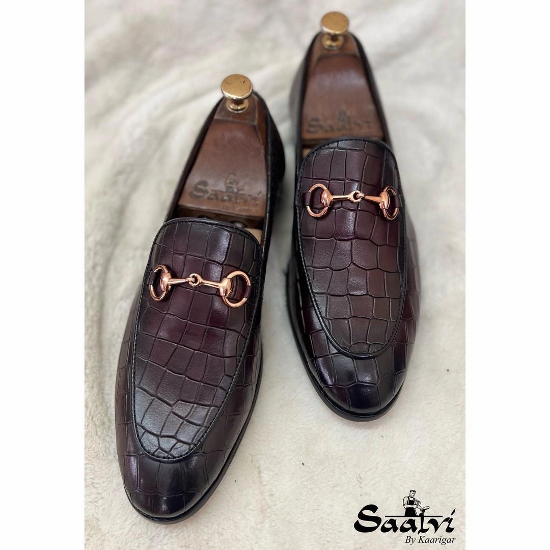 Horsebit Loafers - Wine Chunky Lug Sole Loafers