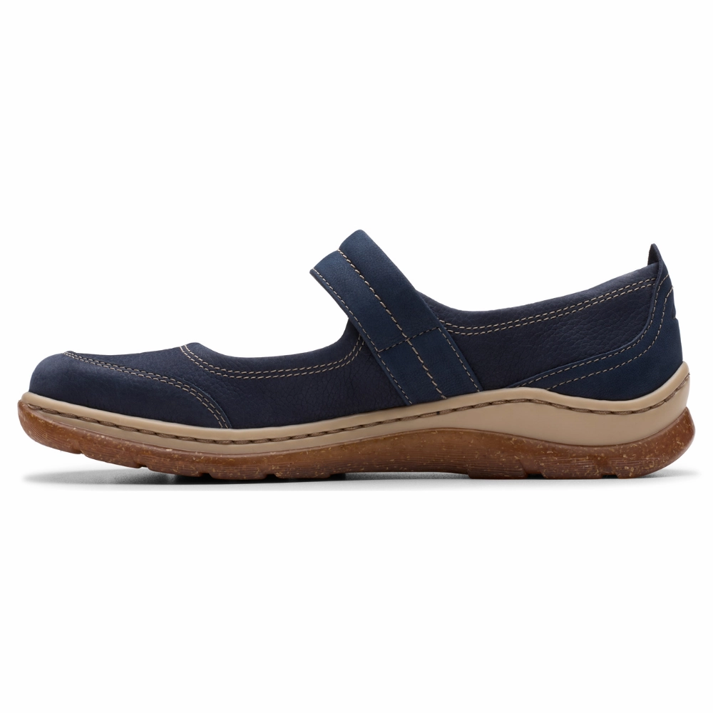 Calvin Klein Shoes Casual Clarks Orlene Jane Navy Leather Shoe (Women's)