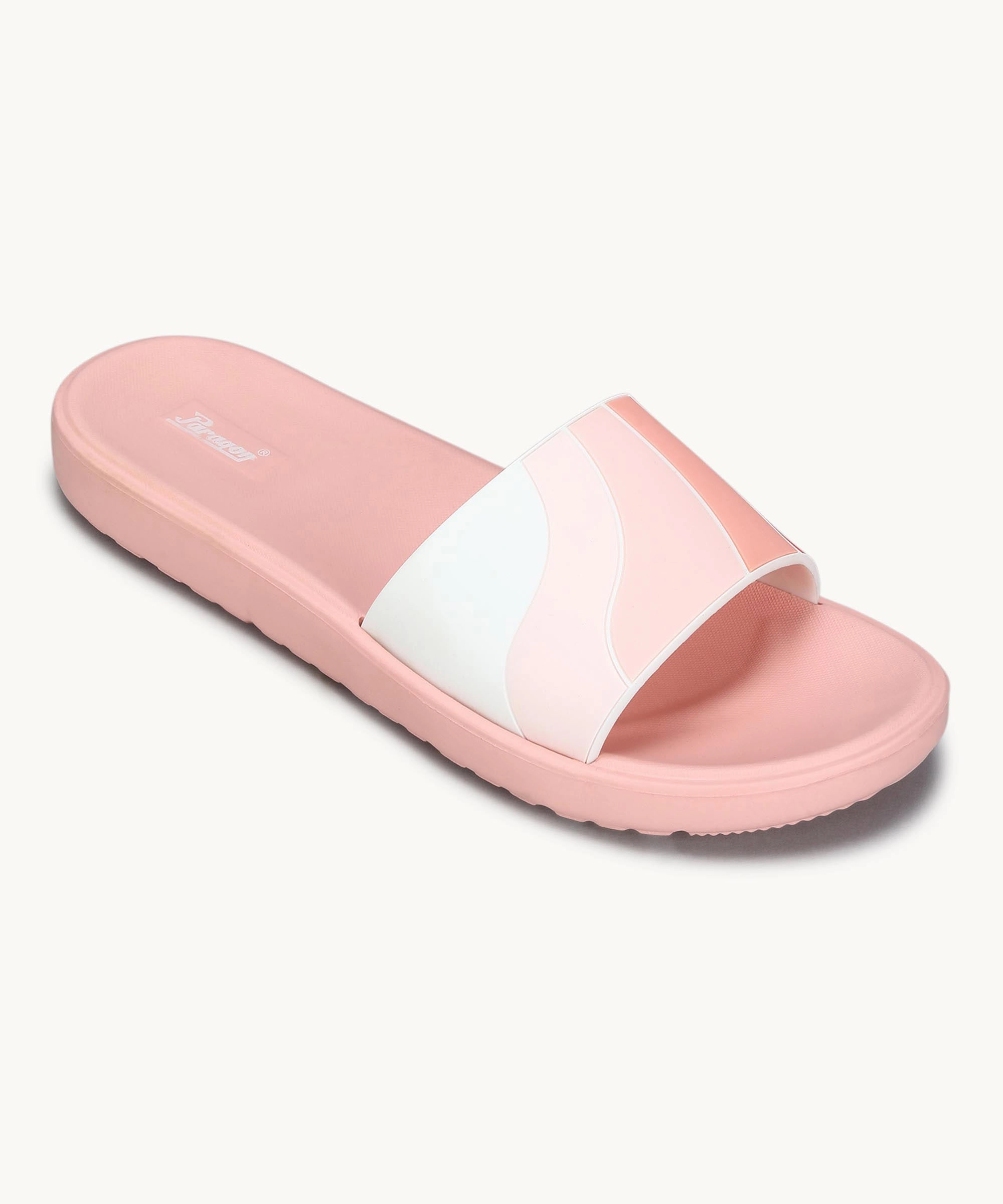 Impala Flip Flops Paragon Women's Peach Sliders with Cushioned Sole for Everyday Use