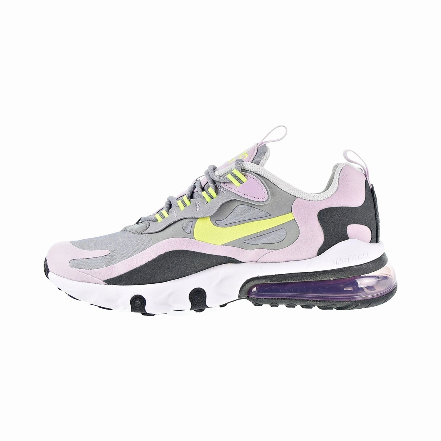 ASICS Shoe Guide Nike Air Max 270 React (GS) Big Kids' Shoes Particle Grey-Iced Lilac-Lemon Venom