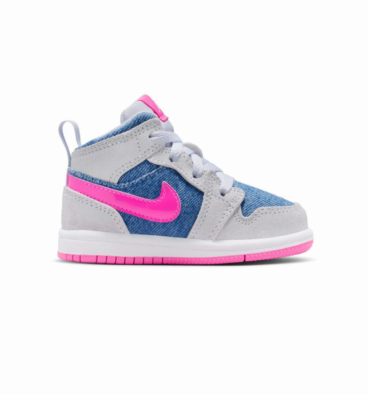 Pink Barbie Denim Baby Toddler Swarovski Jordan 1 Mid Asics Neutral Walking Shoes