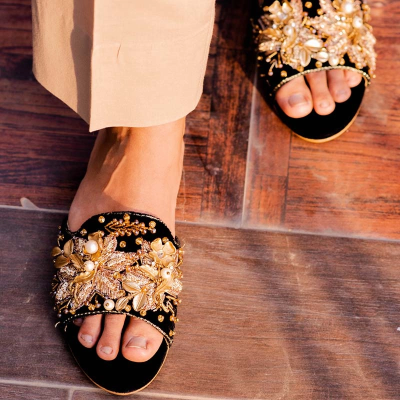 Women Fancy Slippers Scurtain Slippers